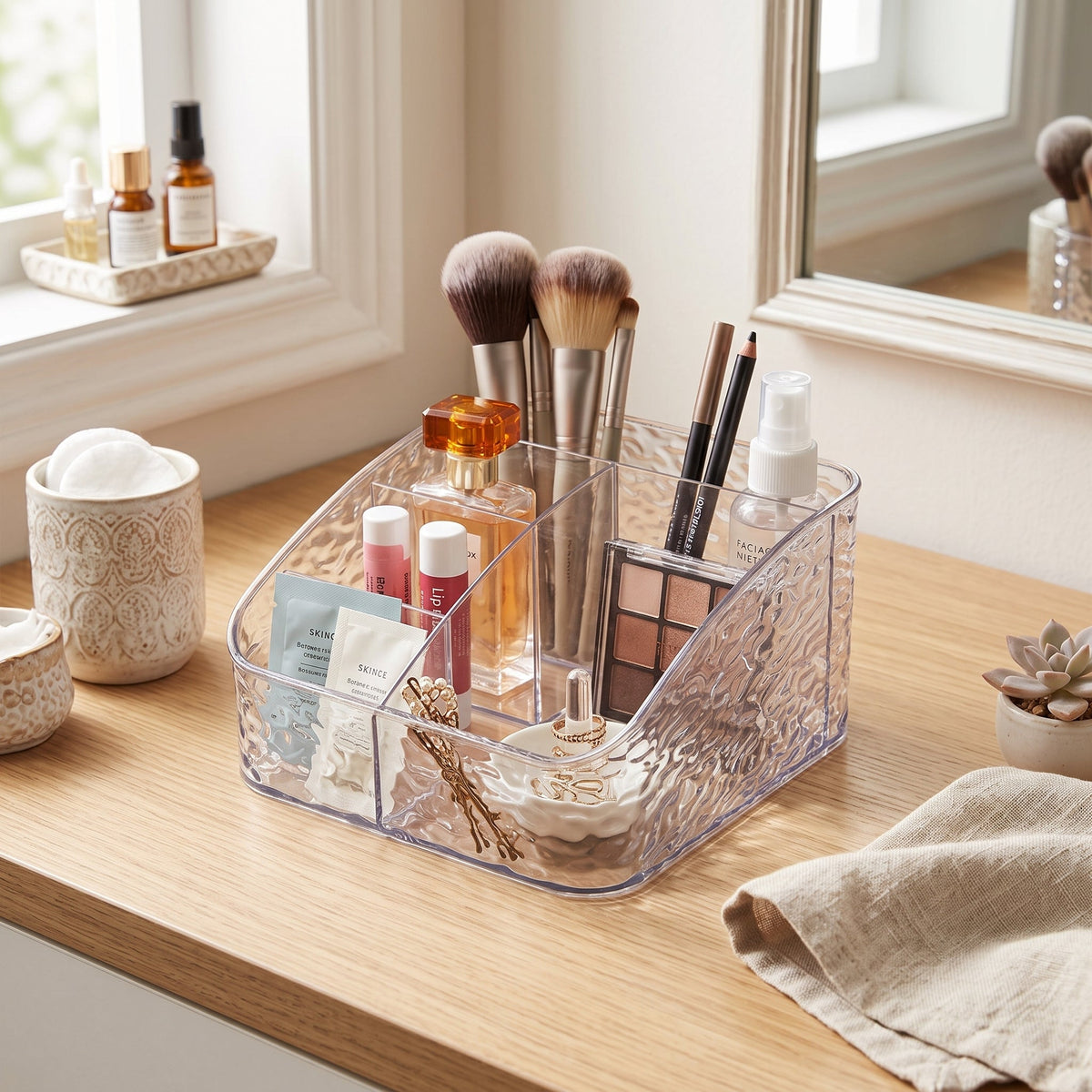 Water Ripple Acrylic Cosmetic Storage Organizer