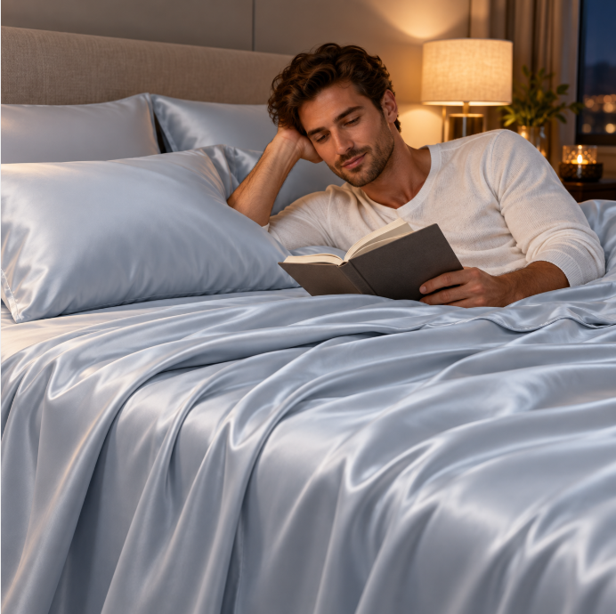 Cooling Satin Bed Sheet Set – Silky Soft Bedding for Restful Sleep, Everyday Comfort & Elegant Bedroom Style