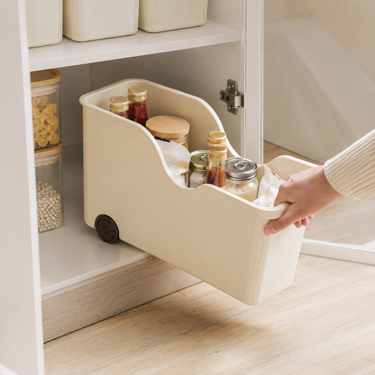 Slide-Out Storage for Easier Cabinet Organization